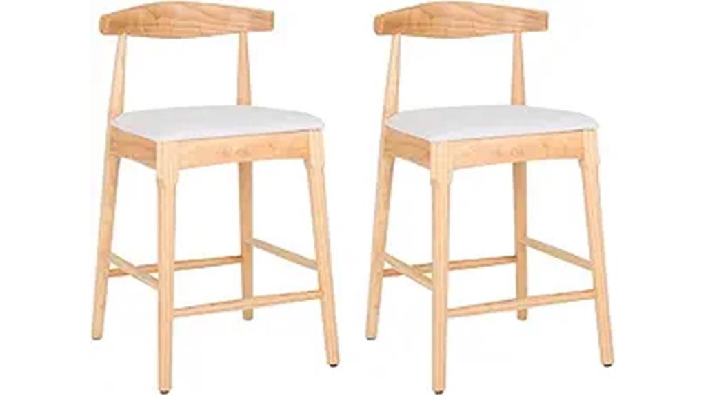 wooden upholstered counter stools