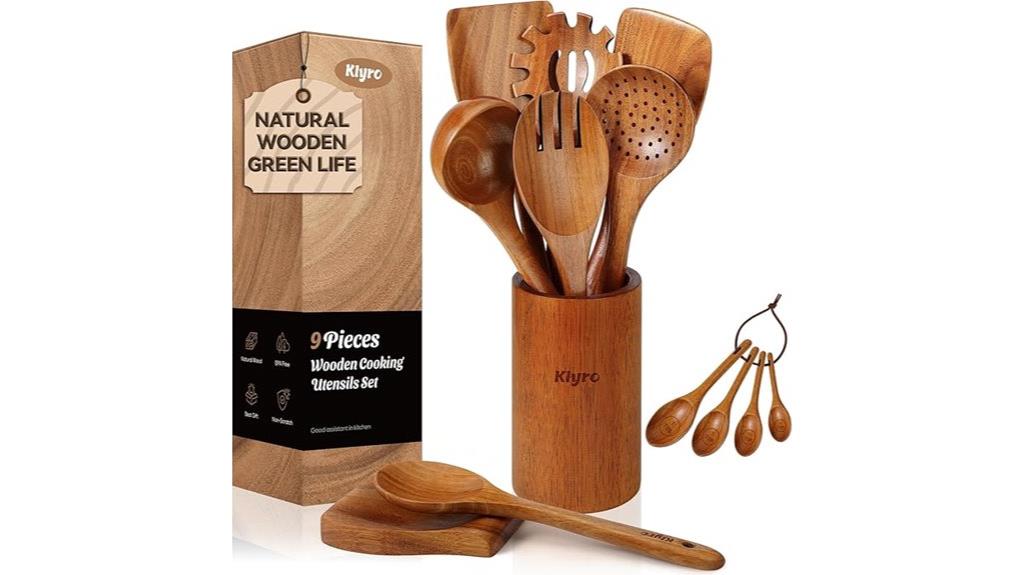 wooden utensils with spoons