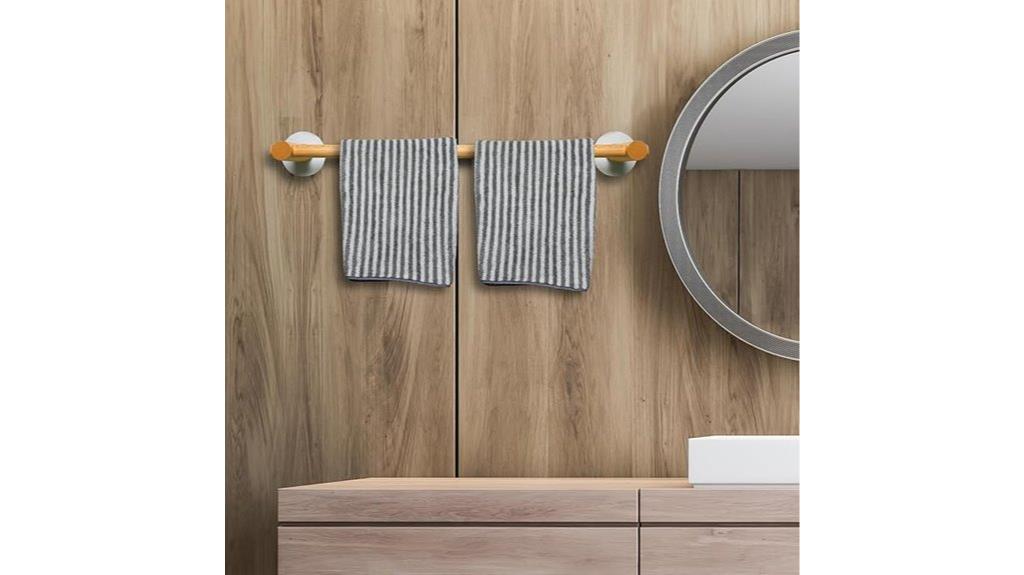 wooden wall towel rack