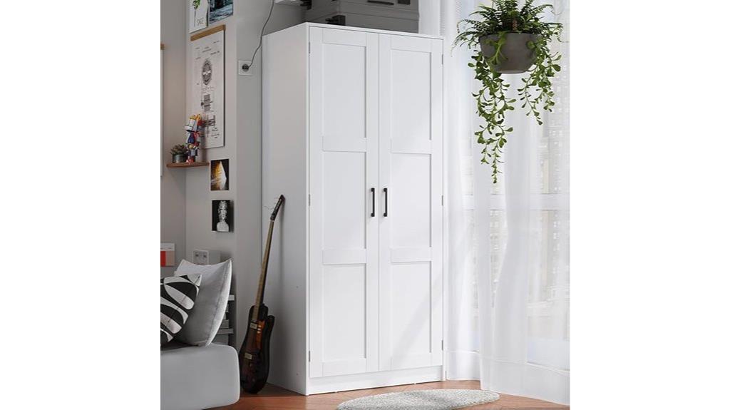 wooden wardrobe with doors