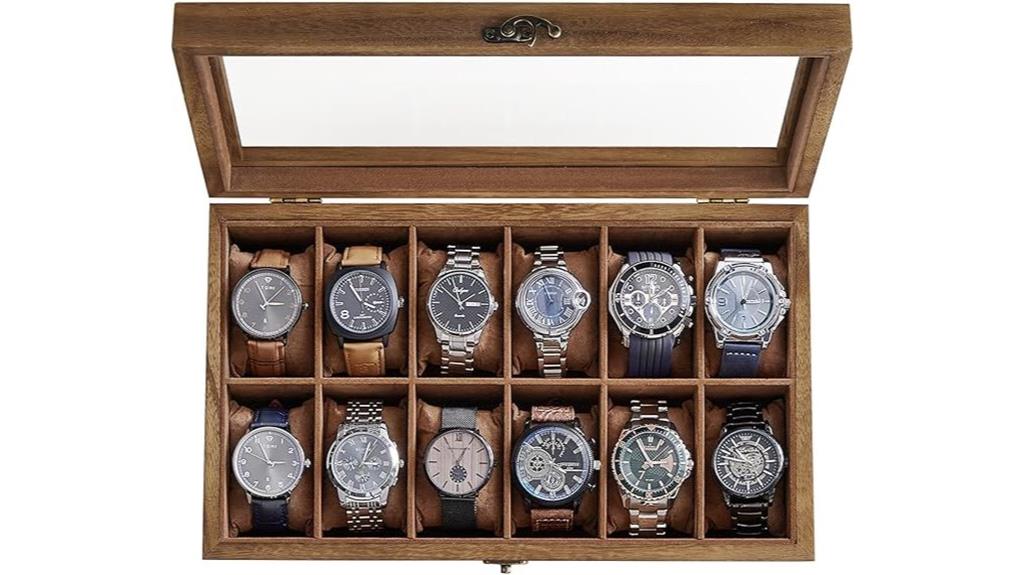 wooden watch display case