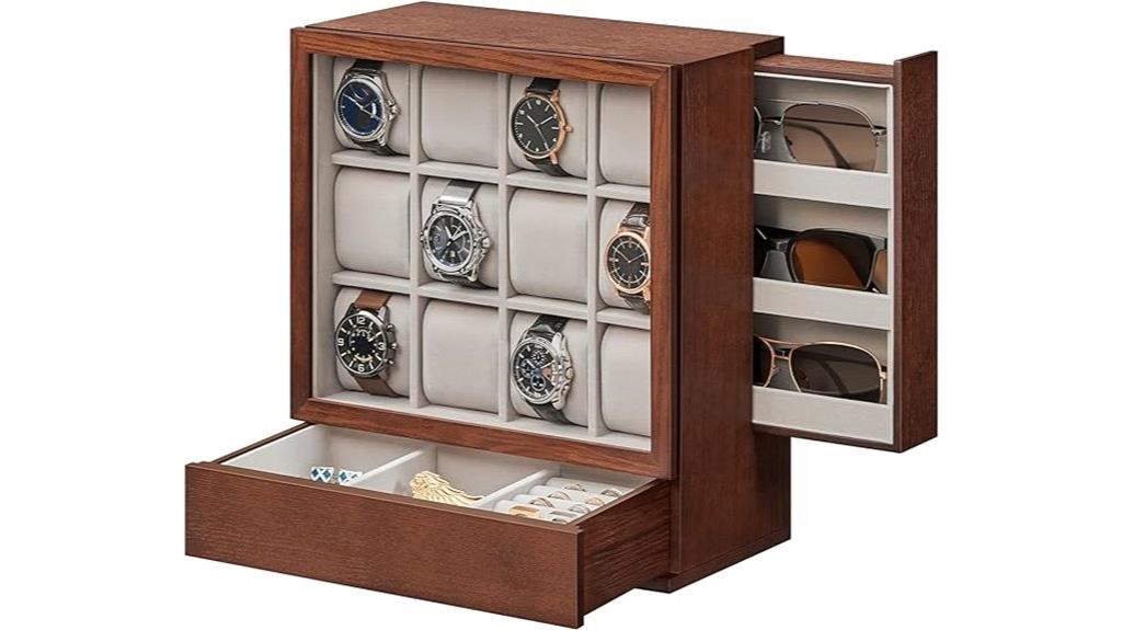 wooden watch storage box