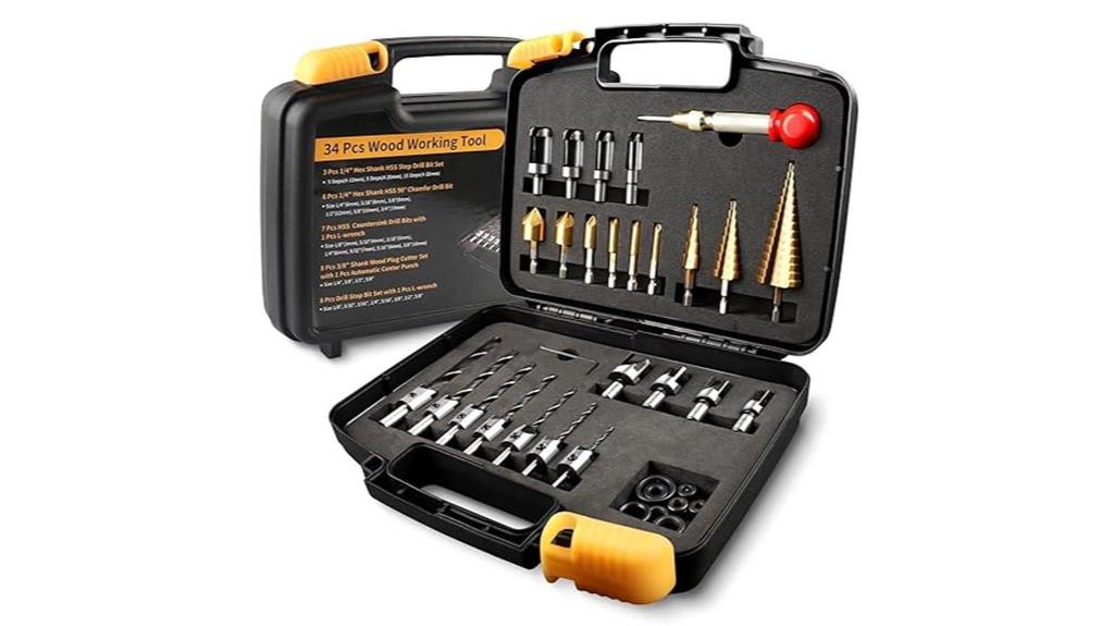 woodworking chamfer drill set