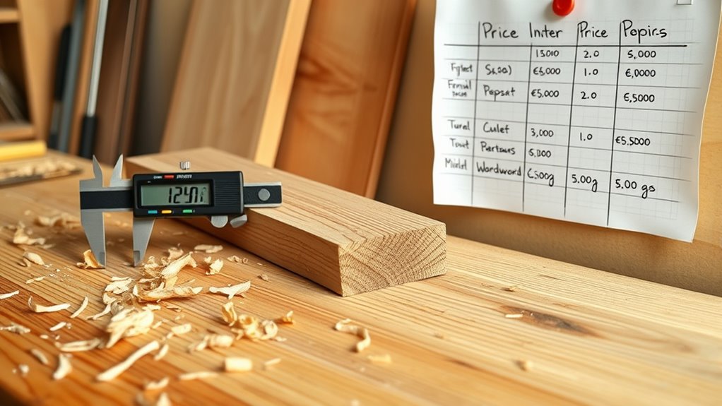 woodworking cost components breakdown