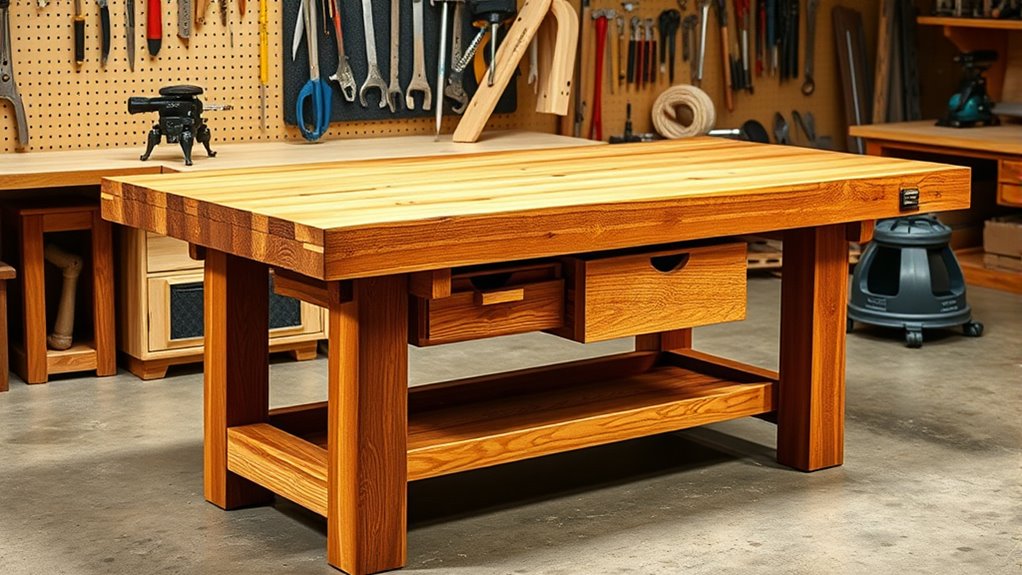 workbenches durability adjustability storage