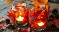 autumn leaf candle decor