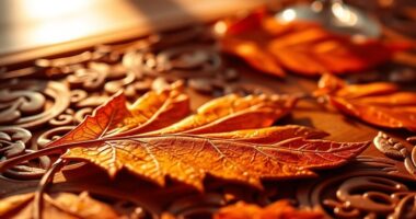 autumn leaf veneer placemats