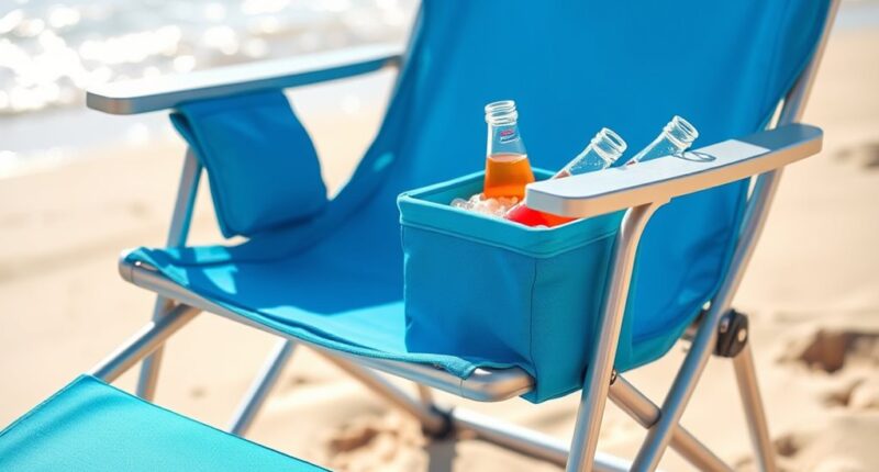 beach chair with cooler