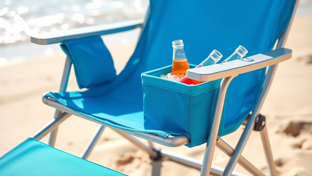 beach chair with cooler