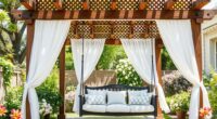 build a pergola swing bed