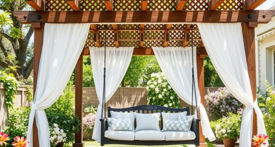 build a pergola swing bed