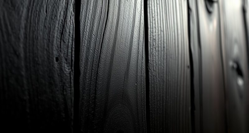 burnt wood finishing technique