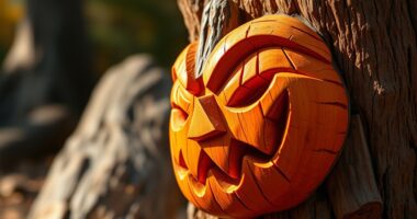 cedar pumpkin totem carving