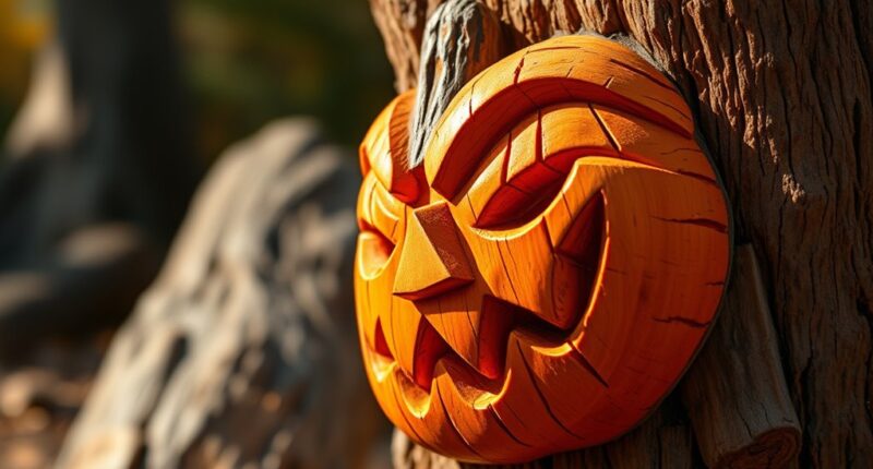 cedar pumpkin totem carving