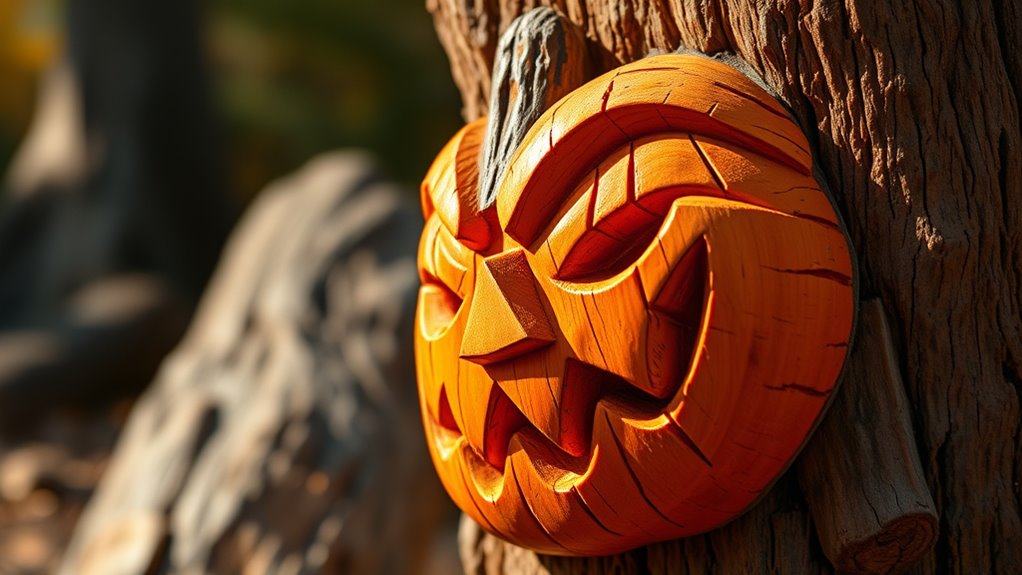 cedar pumpkin totem carving