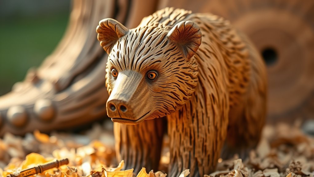 chainsaw bear carving pattern
