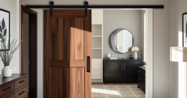 convert closet doors to barn