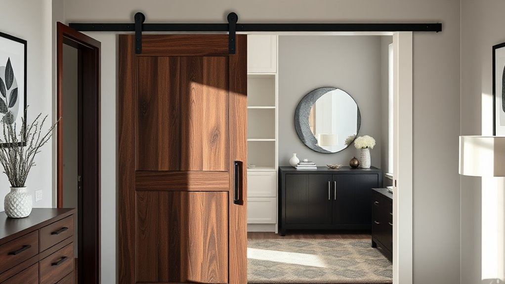 convert closet doors to barn