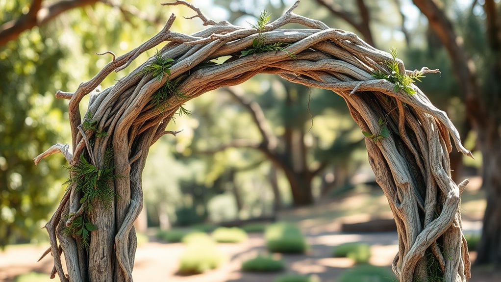 create driftwood wedding arch