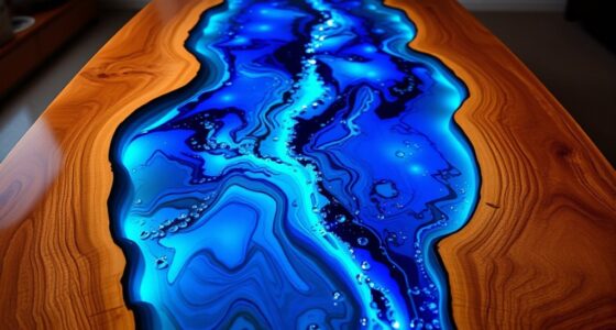 diy luminous river table