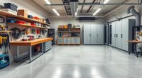dust free garage workshop setup