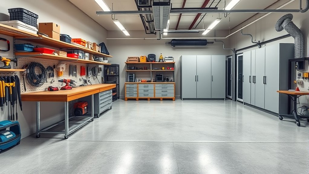 dust free garage workshop setup