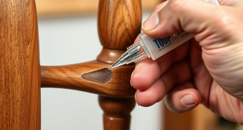 epoxy chair rung repair