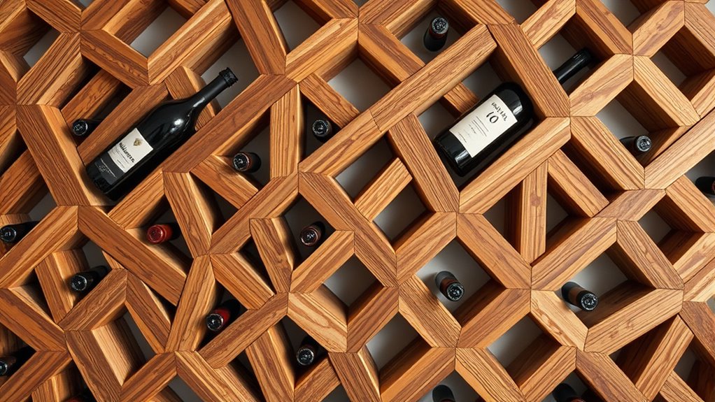 geometric wine display design
