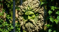 green man garden gate carving