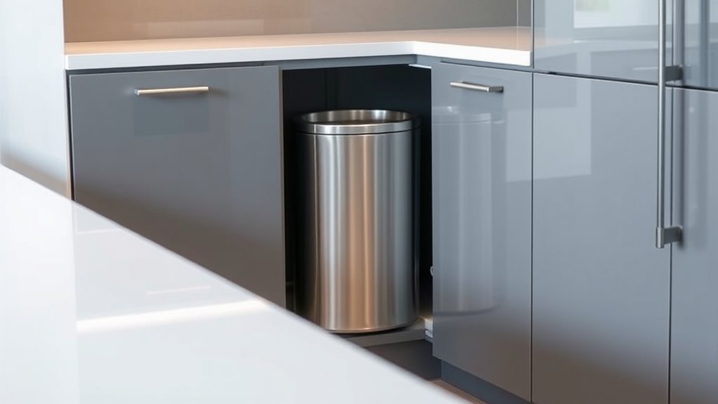 kitchen cabinet trash upgrade