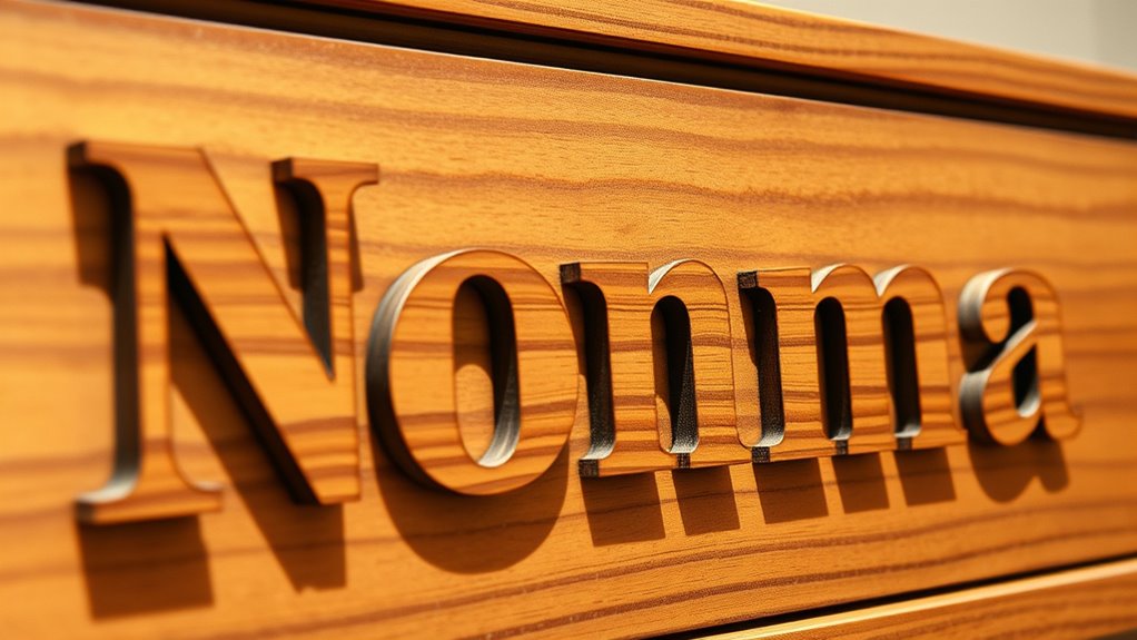 negative space name carving