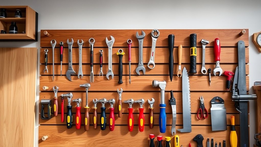 organize tools with french cleat