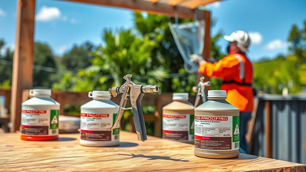 outdoor fireproofing chemical options