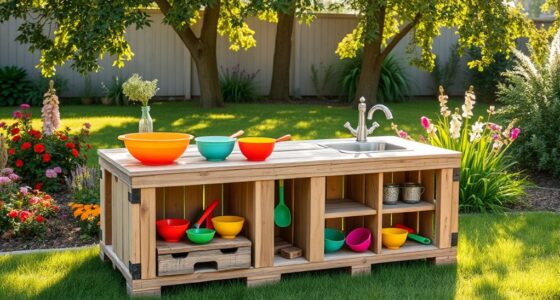 pallet mud kitchen construction