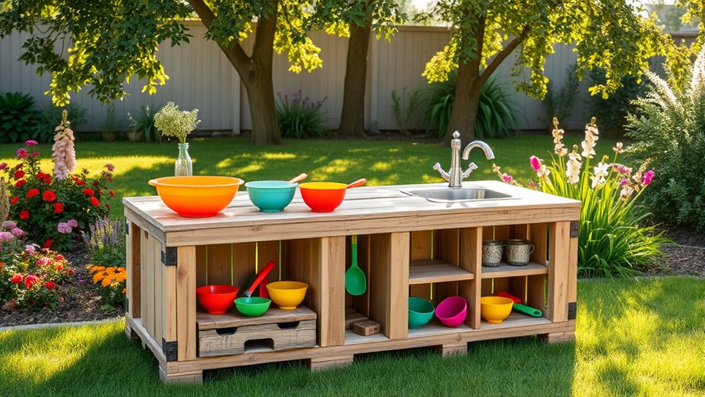 pallet mud kitchen construction