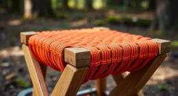 portable collapsible paracord seat