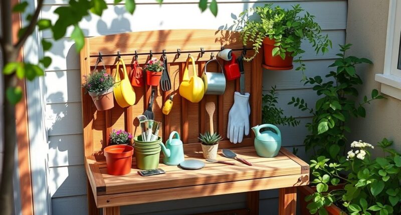 portable patio gardening station
