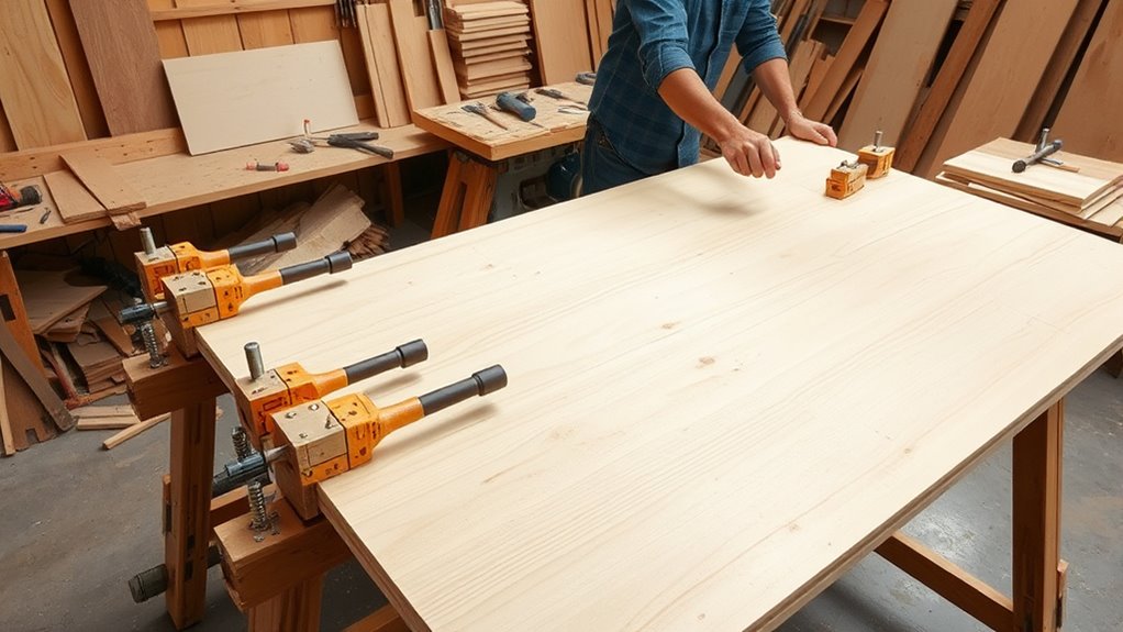 proper clamping and gluing