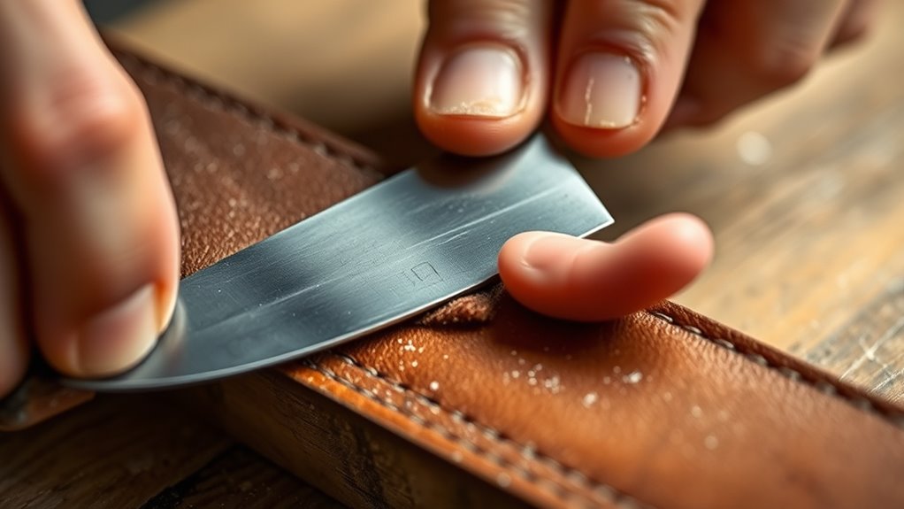 proper knife stropping technique