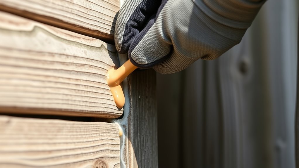 re caulk outdoor wood joints