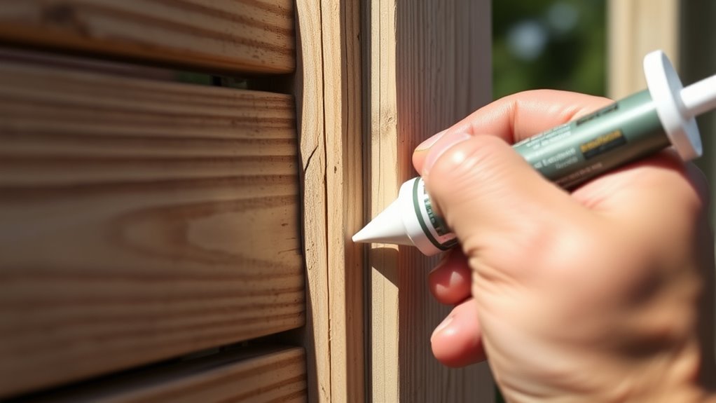 re caulking outdoor wood joints