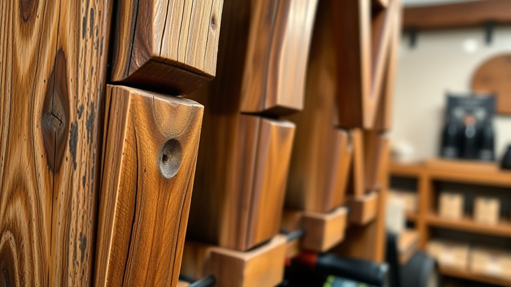 recycled oak wine rack