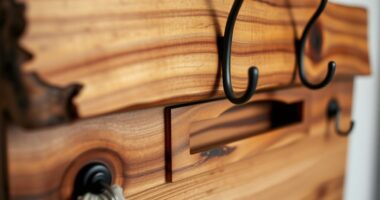 rustic live edge coat rack