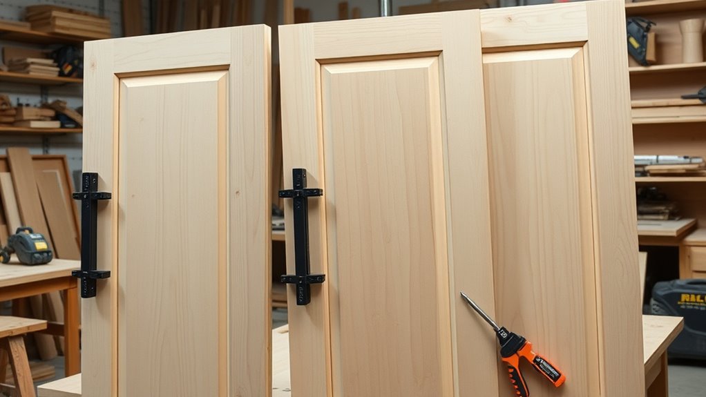 secure large panel doors