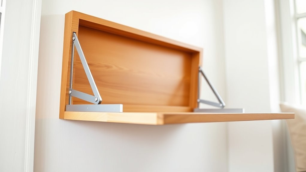 space saving diy folding desk