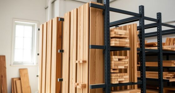 store lumber upright securely