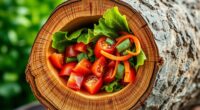transform a log into salad