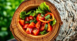 transform a log into salad