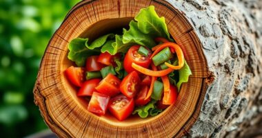 transform a log into salad