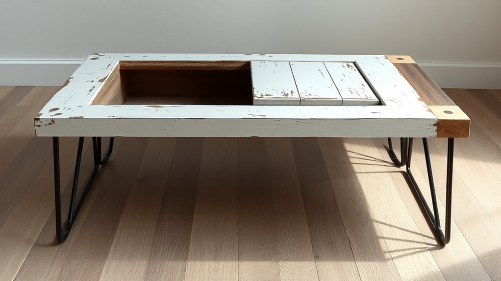 transforming old door into table